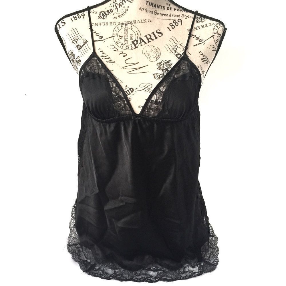 Victoria Secret Black Sleepwear/ Lingerie Lace Top